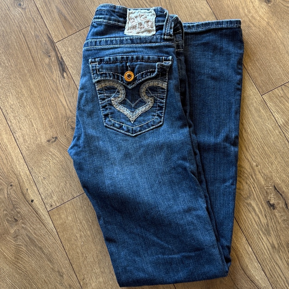 Big Star Dark Blue Denim Jeans Ultra Low Rise